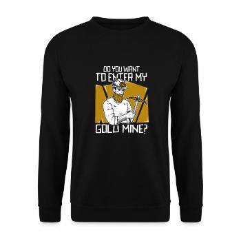 Gold Mining Gold Mine - Unisex Sweatshirt - black - Front - Alina (178cm) & Michal (187cm)