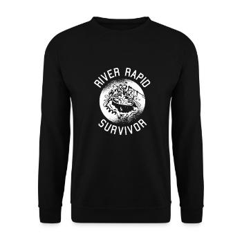 Rafting White Water Canoe Kayak - Unisex Sweatshirt - black - Front - Alina (178cm) & Michal (187cm)
