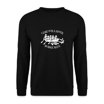 Rafting Wildwasser Kanu Kajak - Unisex Pullover - Schwarz - Vorne - Alina (178cm) & Michal (187cm)