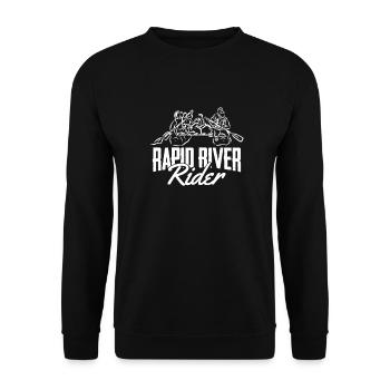 Rafting White Water Canoe Kayak - Unisex Sweatshirt - black - Front - Alina (178cm) & Michal (187cm)