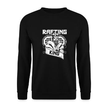 Rafting Wildwasser Kanu Kajak - Unisex Pullover - Schwarz - Vorne - Alina (178cm) & Michal (187cm)