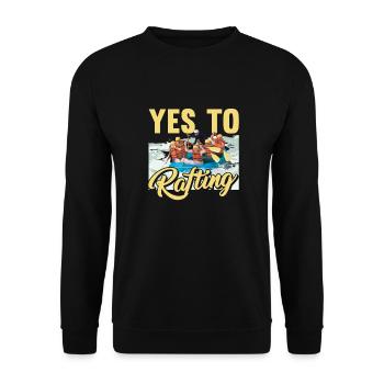 Rafting White Water Canoe Kayak - Unisex Sweatshirt - black - Front - Alina (178cm) & Michal (187cm)