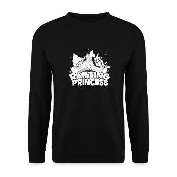 Rafting Wildwasser Kanu Kajak - Unisex Pullover - Schwarz - Vorne - Alina (178cm) & Michal (187cm)