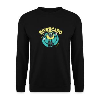 Scuba Tauchen Taucher Tauchsport - Unisex Pullover - Schwarz - Vorne - Alina (178cm) & Michal (187cm)