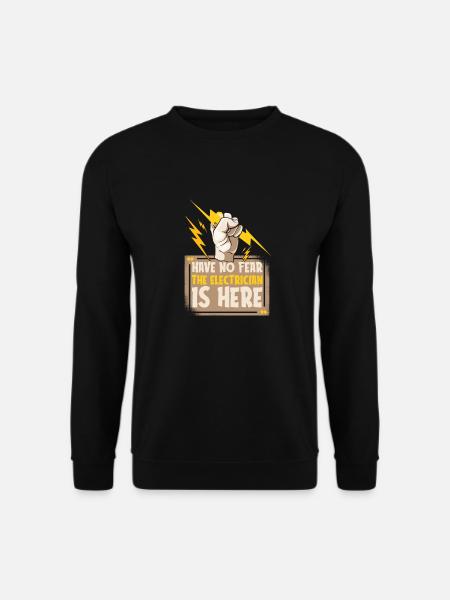 Electrician Electrical Engineer Electronics Technician - Unisex Sweatshirt - black