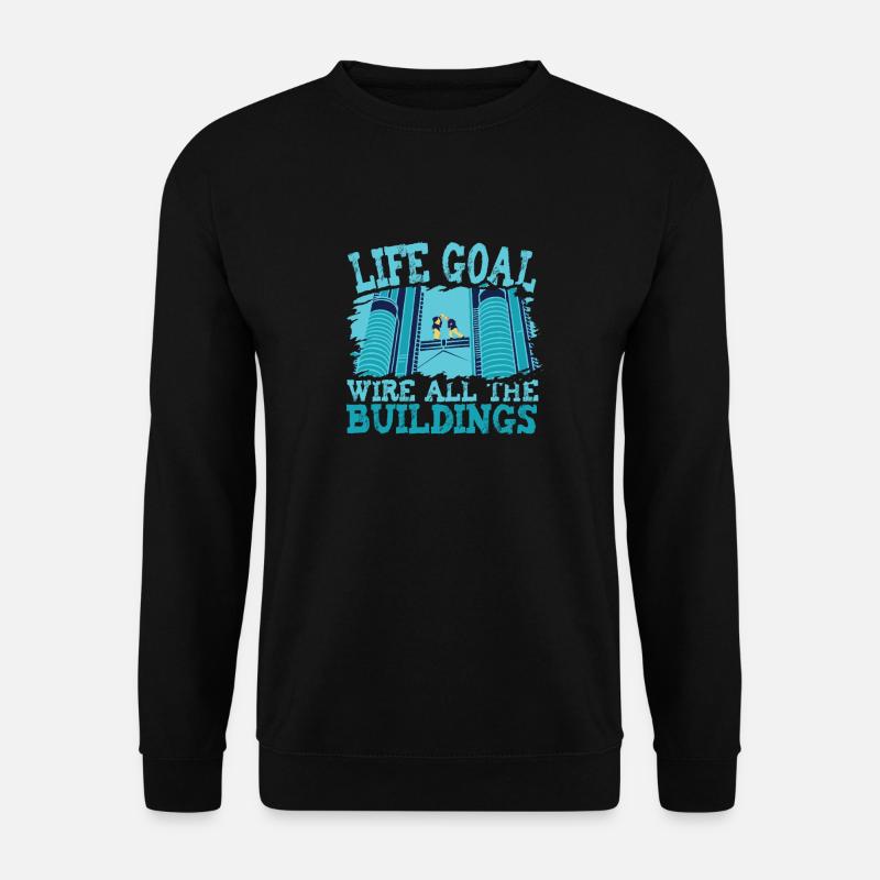 Electrician Electrical Engineer Electronics Technician - Unisex Sweatshirt - black