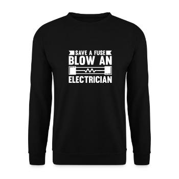 Électricien Ingénieur électricien Technicien en électronique - Sweat-shirt Unisexe - noir - Devant - Alina (178cm) & Michal (187cm)