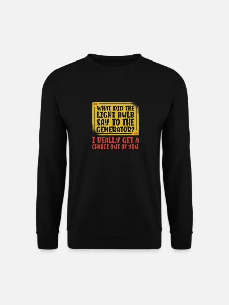 Electrician Electrical Engineer Electronics Technician - Unisex Sweatshirt - black