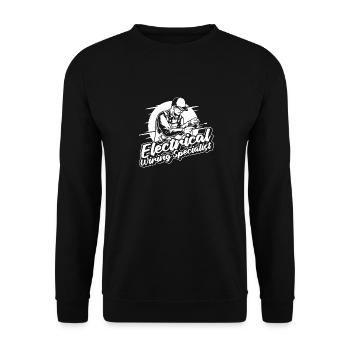 Electrician Electrical Engineer Electronics Technician - Unisex Sweatshirt - black - Front - Alina (178cm) & Michal (187cm)