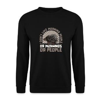Porc-épic - Sweat-shirt Unisexe - noir - Devant - Alina (178cm) & Michal (187cm)