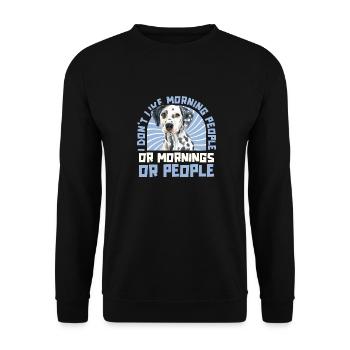 Dalmatian Dog - Unisex Sweatshirt - black - Front - Alina (178cm) & Michal (187cm)