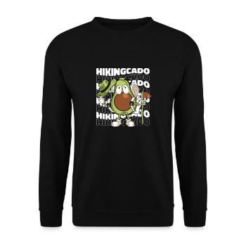 Hiking Trekking Hikers - Unisex Sweatshirt - black - Front - Alina (178cm) & Michal (187cm)