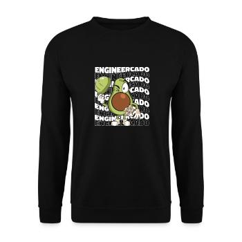 Engineer Master Technician Diploma - Unisex Sweatshirt - black - Front - Alina (178cm) & Michal (187cm)