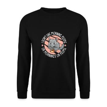 Chinchilla - Unisex Pullover - Schwarz - Vorne - Alina (178cm) & Michal (187cm)