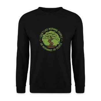 Bonsai Tree - Unisex Sweatshirt - black - Front - Alina (178cm) & Michal (187cm)