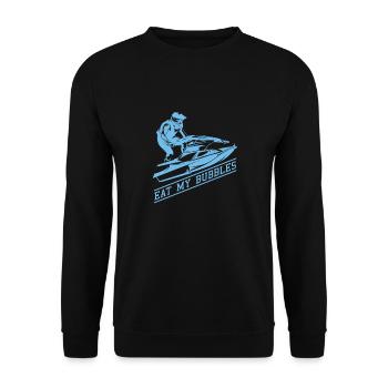 Jetski Jet Ski Motorschlitten - Unisex Pullover - Schwarz - Vorne - Alina (178cm) & Michal (187cm)