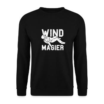 Indoor-Skydiving - Unisex Pullover - Schwarz - Vorne - Alina (178cm) & Michal (187cm)
