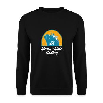 Seglen Segelboot Segler - Unisex Pullover - Schwarz - Vorne - Alina (178cm) & Michal (187cm)