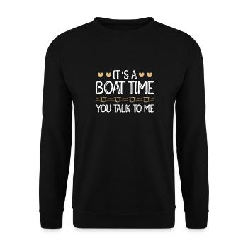 Seglen Segelboot Segler - Unisex Pullover - Schwarz - Vorne - Alina (178cm) & Michal (187cm)