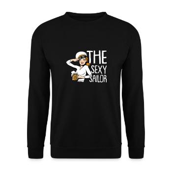 Seglen Segelboot Segler - Unisex Pullover - Schwarz - Vorne - Alina (178cm) & Michal (187cm)