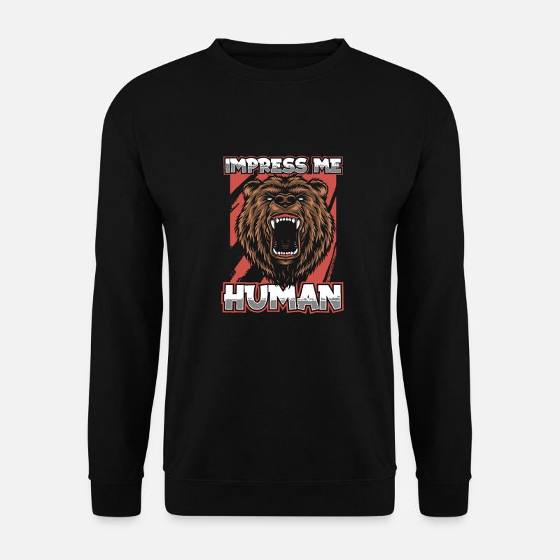 Grizzly Bär Braunbär - Unisex Pullover - Schwarz