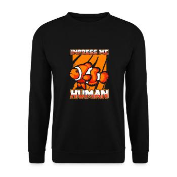 Clownfisch - Unisex Pullover - Schwarz - Vorne - Alina (178cm) & Michal (187cm)