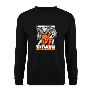 Ziege Bauer Landwirt Bauernhof Hirte - Unisex Pullover - Schwarz - Vorne - Alina (178cm) & Michal (187cm)