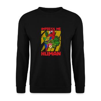 Perroquet - Sweat-shirt Unisexe - noir - Devant - Alina (178cm) & Michal (187cm)