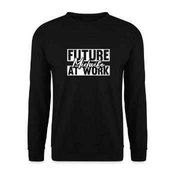 Hebamme Geburtshelfer - Unisex Pullover - Schwarz - Vorne - Alina (178cm) & Michal (187cm)