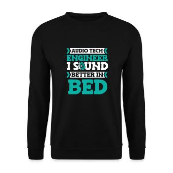 Tontechniker Sound Audio Engineer - Unisex Pullover - Schwarz - Vorne - Alina (178cm) & Michal (187cm)