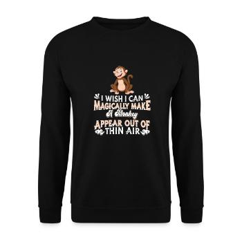 Monkey - Unisex Sweatshirt - black - Front - Alina (178cm) & Michal (187cm)