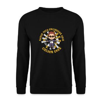 Tontechniker Sound Audio Engineer - Unisex Sweatshirt - black - Front - Alina (178cm) & Michal (187cm)