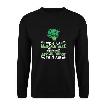Brokkoli Gemüse Vegan Vegetarisch - Unisex Pullover - Schwarz - Vorne - Alina (178cm) & Michal (187cm)