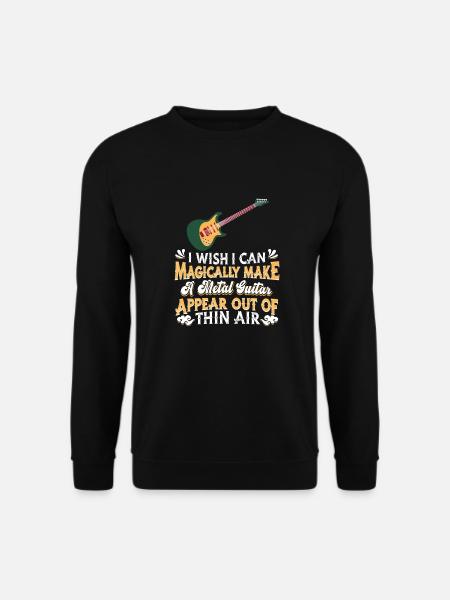 Metal Gitarre Hardcore Rock E-Gitarre Gitarrist - Unisex Pullover - Schwarz