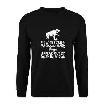 Frog Frogs Amphibian - Unisex Sweatshirt - black - Front - Alina (178cm) & Michal (187cm)