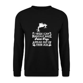 Frosch Frösche Amphibie - Unisex Pullover - Schwarz - Vorne - Alina (178cm) & Michal (187cm)