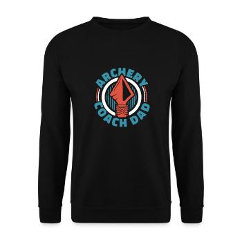 Bogenschütze Bogensport Pfeil Bogen Bogenschießen - Unisex Pullover - Schwarz - Vorne - Alina (178cm) & Michal (187cm)
