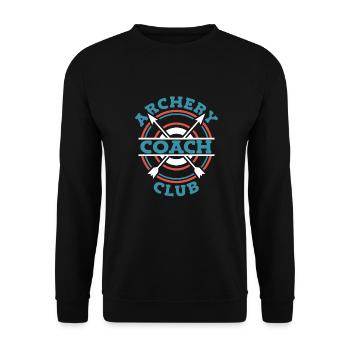 Bogenschütze Bogensport Pfeil Bogen Bogenschießen - Unisex Pullover - Schwarz - Vorne - Alina (178cm) & Michal (187cm)