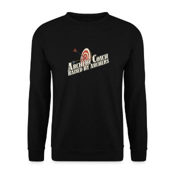 Bogenschütze Bogensport Pfeil Bogen Bogenschießen - Unisex Pullover - Schwarz - Vorne - Alina (178cm) & Michal (187cm)