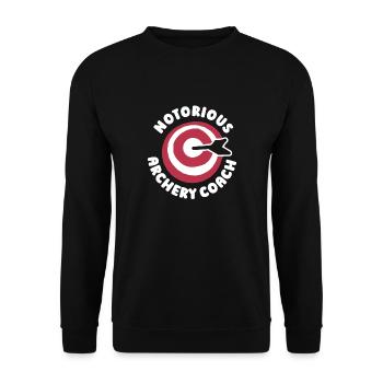 Bogenschütze Bogensport Pfeil Bogen Bogenschießen - Unisex Pullover - Schwarz - Vorne - Alina (178cm) & Michal (187cm)