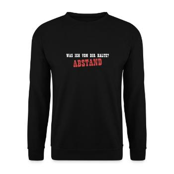 Sarkusmus Spruch Schwarzer Humor Lustiges Ironie - Unisex Pullover - Schwarz - Vorne - Alina (178cm) & Michal (187cm)