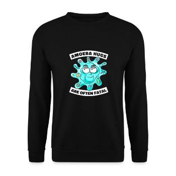Biology Biologist Amoeba - Unisex Sweatshirt - black - Front - Alina (178cm) & Michal (187cm)