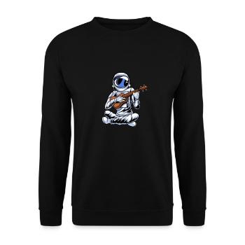 Astronaute ukulélé - Sweat-shirt Unisexe - noir - Devant - Alina (178cm) & Michal (187cm)