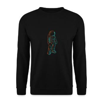 Astronaut Astronaut Cosmonaut - Unisex Sweatshirt - black - Front - Alina (178cm) & Michal (187cm)