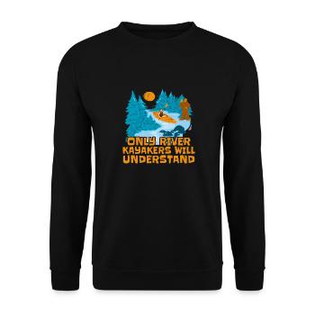 Kayak river kayak - Unisex Sweatshirt - black - Front - Alina (178cm) & Michal (187cm)