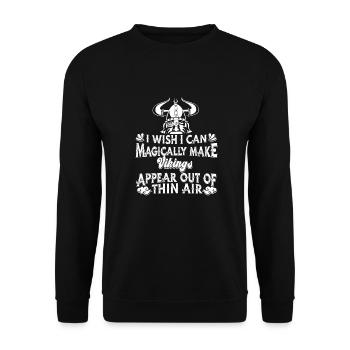 Wikinger - Unisex Pullover - Schwarz - Vorne - Alina (178cm) & Michal (187cm)