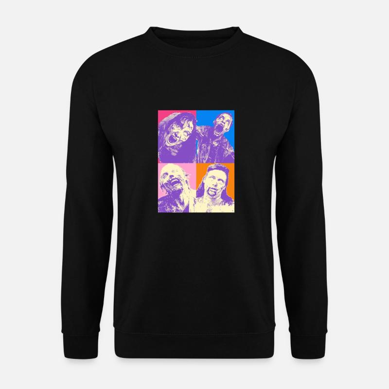 Zombie Halloween Pop-Art - Unisex Pullover - Schwarz