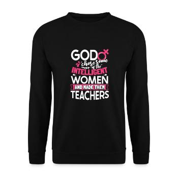 Teacher of Religion Religious Education - Unisex Sweatshirt - black - Front - Alina (178cm) & Michal (187cm)