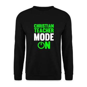 Teacher of Religion Religious Education - Unisex Sweatshirt - black - Front - Alina (178cm) & Michal (187cm)