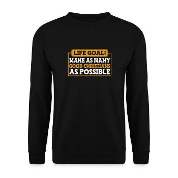 Teacher of Religion Religious Education - Unisex Sweatshirt - black - Front - Alina (178cm) & Michal (187cm)